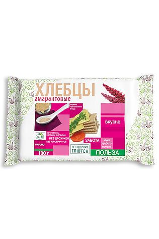 ЭКО-ПРОДУКТЫ Хлебцы амарантовые без глютена 100г #1187299
