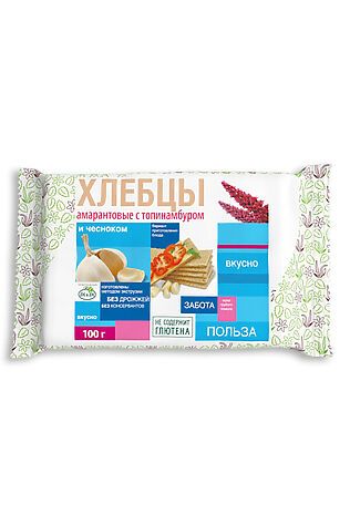 ЭКО-ПРОДУКТЫ Хлебцы амарантовые c чесноком 100г #1187310