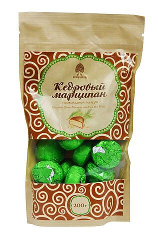 ЭКО-ПРОДУКТЫ Конфеты 'Кедровый марципан' в шоколадной глазури крафт 200г #1187495