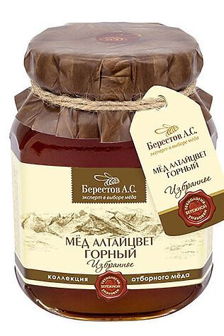 ЭКО-ПРОДУКТЫ Мёд 'Берестов А.С.' Горный ст.банка 500г #1187669