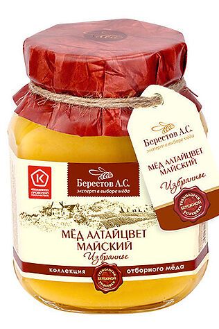 ЭКО-ПРОДУКТЫ Мёд 'Берестов А.С.' Майский ст.банка 500г 'Берестов А.С.' Каштановый ст.банка 500г #1187673