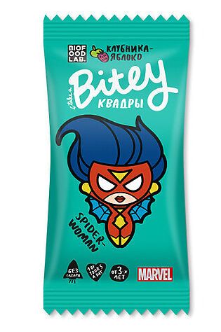 ЭКО-ПРОДУКТЫ Батончик Bitey Квадры Яблоко-Клубника фруктово-овсяный 30г #1187684