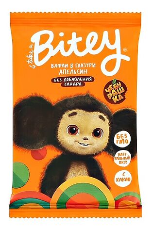 ЭКО-ПРОДУКТЫ Вафли Bitey Апельсин в шоколадной глазури 35г #1187692