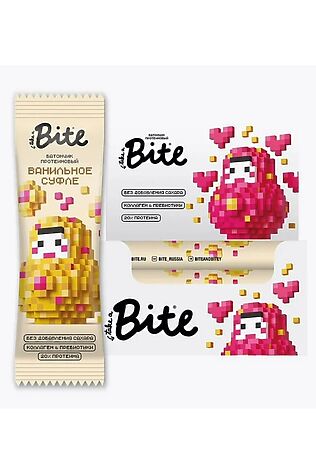 ЭКО-ПРОДУКТЫ Батончик протеиновый Bite Матрёшка «Ванильное суфле» 40г #1187711