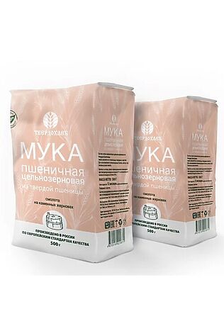 ЭКО-ПРОДУКТЫ Мука пшеничная ц\з из твёрдых сортов пшеницы 500г #1187741