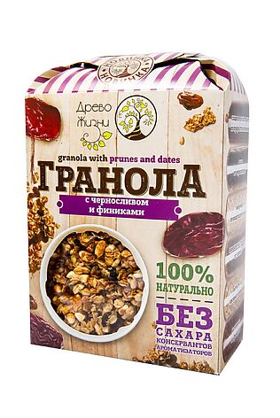 ЭКО-ПРОДУКТЫ Гранола Черносливом и финиками 400г #1187750