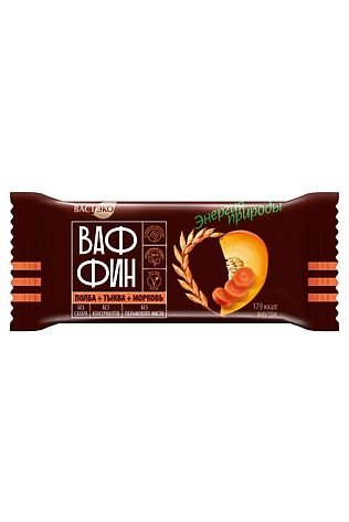 ЭКО-ПРОДУКТЫ Ваффин из полбы 'Морковь с Тыквой в горьком шоколаде' без сахара 50г #1188754