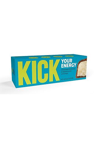 ЭКО-ПРОДУКТЫ Батончик 'KICK energy' кокос в карамельном шоколаде 45г #1188777