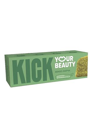 ЭКО-ПРОДУКТЫ Батончик 'KICK beauty' кокос-матча, коллаген и витамины без сахара 38г #1188784