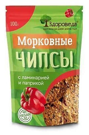 ЭКОПРОДУКТЫ Чипсы морковные с ламинарией оригинальные 100г #1189280