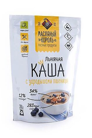 ЭКО-ПРОДУКТЫ Каша льняная с зародышами пшеницы дой-пак 300г #1189786