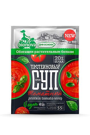 ЭКО-ПРОДУКТЫ Суп (крем-суп) протеиновый б.приготовления Томат 20г #1189806
