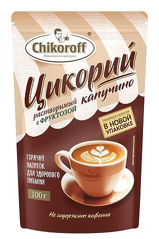 ЭКО-ПРОДУКТЫ Цикорий растворимый 'Капучино с фруктозой' chikoroff дой-пак 100г #1189807