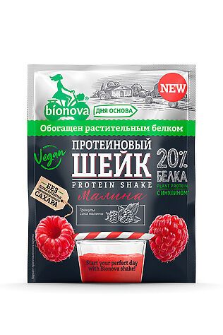ЭКО-ПРОДУКТЫ Шейк протеиновый с Малиной 'Bionova' 25г #1189811