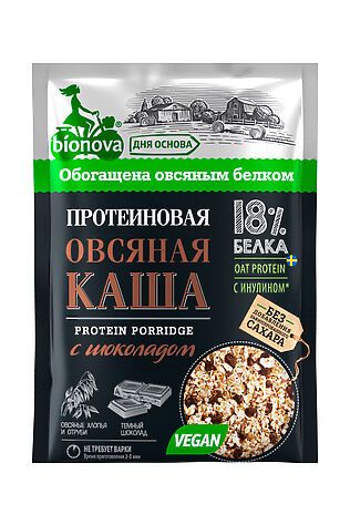 ЭКО-ПРОДУКТЫ Каша овсяная протеиновая Bionova с шоколадом 40г #1189823