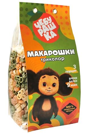 ЭКО-ПРОДУКТЫ Макарошки детские 'Чебурашка' Триколор 250г #1189868