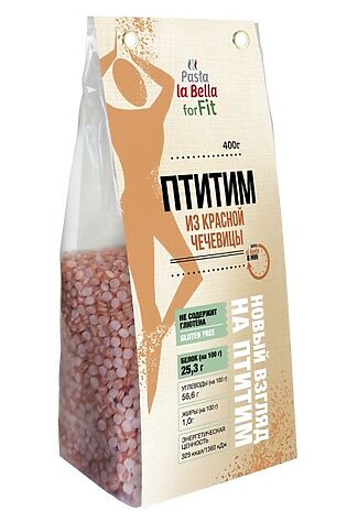 ЭКО-ПРОДУКТЫ Макароны forFIT птитим из красной чечевицы Без глютена 400г #1190203