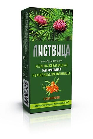 ЭКО-ПРОДУКТЫ Смолка жевательная с облепихой (лиственничная) 0,8г #1190346