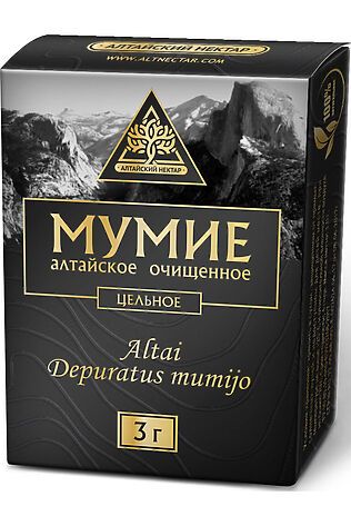 ЭКОПРОДУКТЫ Мумиё очищенное 'Алтайский Нектар', цельное 3г #1190350