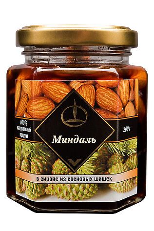 ЭКО-ПРОДУКТЫ Миндаль в сиропе из сосновой шишки, стекло 200г #1190505