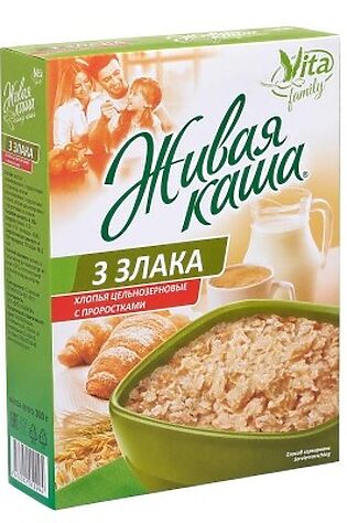 ЭКО-ПРОДУКТЫ Каша живая 'Vita' '3 злака' пророщенное зерно 300г #1190526