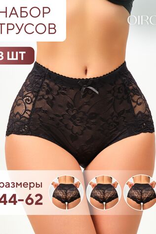 НАТАЛИ Трусы 98261 кружевные шорты высокие, набор 3 шт. , OIRO #1190577