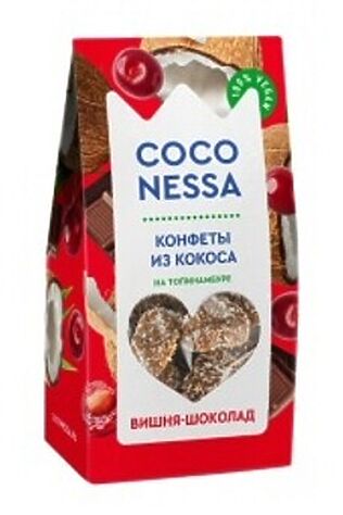 ЭКО-ПРОДУКТЫ Конфеты кокосовые 'Вишня-шоколад' Coconessa 90г #1190827