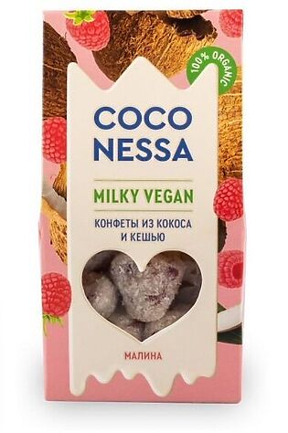 ЭКО-ПРОДУКТЫ Конфеты кокосовые 'Малина' Coconessa 90г #1190828