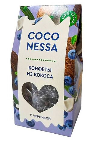 ЭКО-ПРОДУКТЫ Конфеты кокосовые 'Черника' Coconessa 90г #1190831
