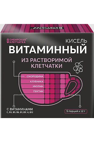 ЭКО-ПРОДУКТЫ Кисель 'Витаминный' из растворимой клетчатки 5*12г  #1190927