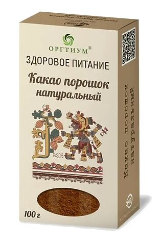 ЭКО-ПРОДУКТЫ Какао порошок 'Оргтиум' 100г #1190929