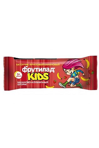 ЭКО-ПРОДУКТЫ Батончик 'Фрутилад KIDS' Банан-клубника, детский 25г #1190978