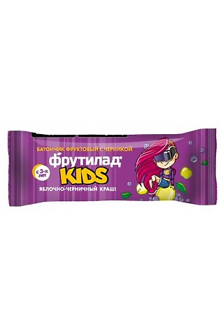 ЭКО-ПРОДУКТЫ Батончик 'Фрутилад KIDS' Яблоко-Черника, детский 25г #1190980