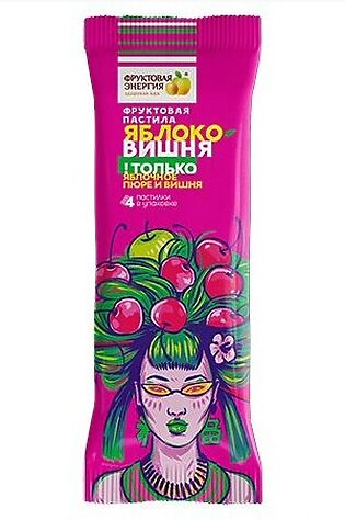 ЭКО-ПРОДУКТЫ Пастила фруктовая яблочная с вишней 30г #1190982