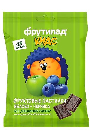 ЭКО-ПРОДУКТЫ Пастила 'Фрутилад KIDS' Яблоко-Черника детская ш\б 30г #1190987