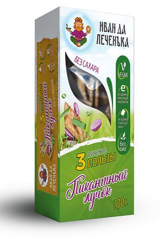 ЭКО-ПРОДУКТЫ Печенье 'три пользы' с луком 150г #1191317