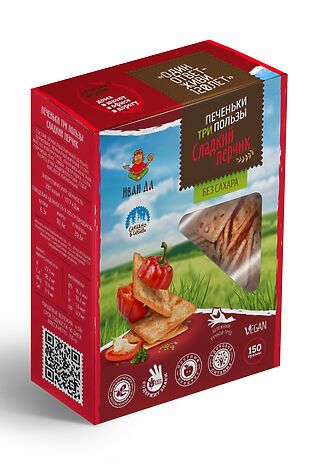 ЭКО-ПРОДУКТЫ Печенье 'три пользы' с перчиком 150г #1191319