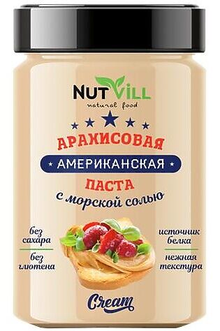 ЭКОПРОДУКТЫ Паста арахисовая с морской солью USA 180г #1191348