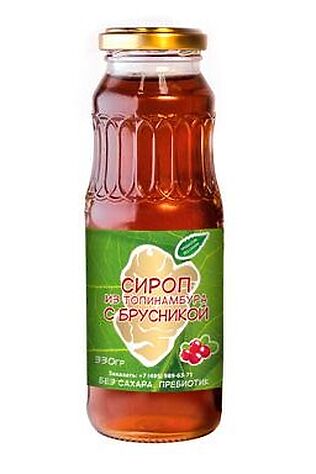 ЭКО-ПРОДУКТЫ Сироп топинамбура с брусникой 330г #1193677