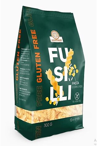 ЭКО-ПРОДУКТЫ Макароны из кукурузы и риса Спиральки Fusilli без глютена 300г #1193717