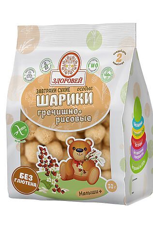 ЭКО-ПРОДУКТЫ Завтрак сухой 'Шарики особые гречишно-рисовые' 30г #1193731