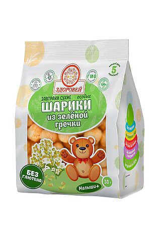ЭКО-ПРОДУКТЫ Завтрак сухой 'Шарики особые зеленой гречки' 30г #1193732