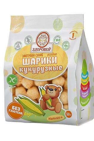 ЭКО-ПРОДУКТЫ Завтрак сухой 'Шарики особые кукурузные' 30г #1193733