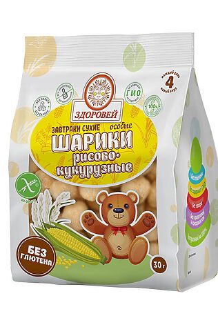 ЭКО-ПРОДУКТЫ Завтрак сухой 'Шарики особые кукурузно-рисовые' 30г #1193734