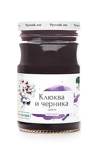 ЭКО-ПРОДУКТЫ Джем Клюква-Черника (премиум) 220г #1193751