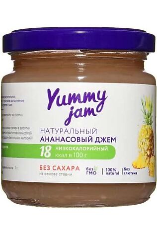 ЭКО-ПРОДУКТЫ Джем Ананасовый, низкокаллорийный Yummy 200г #1193784
