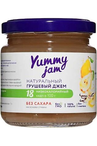 ЭКО-ПРОДУКТЫ Джем Грушевый с ванилью, низкокаллорийный Yummy 200г #1193787