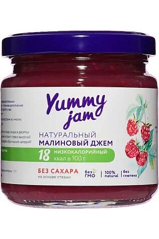 ЭКО-ПРОДУКТЫ Джем Малиновый, низкокаллорийный Yummy 200г #1193791