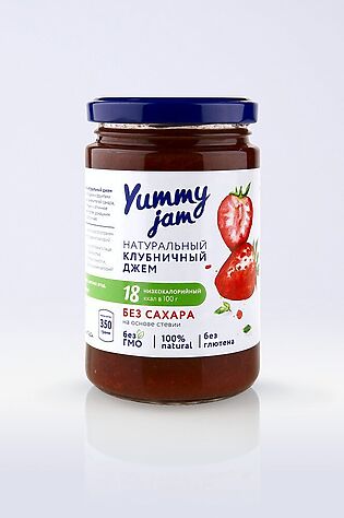 ЭКОПРОДУКТЫ Джем Клубничный низкокаллорийный 350г #1193898