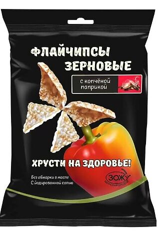 ЭКО-ПРОДУКТЫ Флайчипсы зерновые с копченой паприкой 40г #1194110